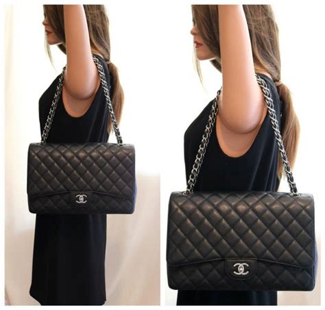 chanel maxi single flap size|Chanel double flap jumbo.